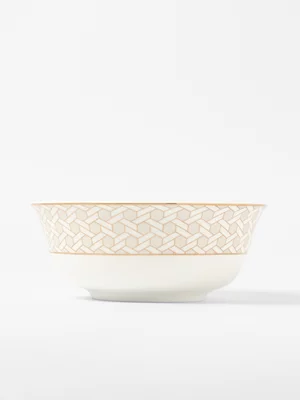 AH Aurum Gold Accent Porcelain Bowl 15cm