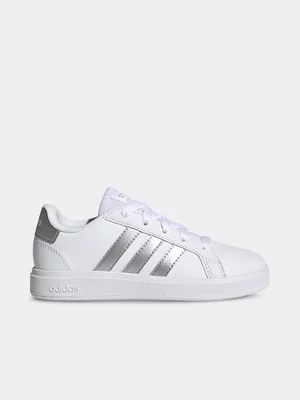 Junior adidas Grand Court 2.0 White/Silver Sneaker
