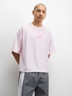 The FIX Men's Pink FS Boxy Crop Top