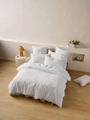 Linen House Ferrara Duvet Cover Set White