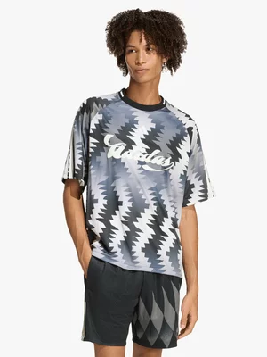 adidas Mens House Of Tiro X Common Goal Grey/ Black/ Off White Tee