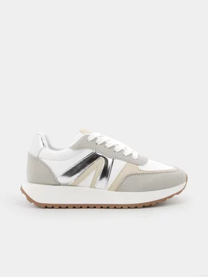 Women's Pierre Cardin White Blindee5 Sneakers