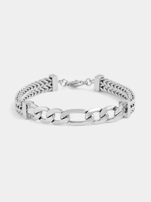 Tempo Jewellery Stainless Steel Flat Wheat Curb Bracelet  