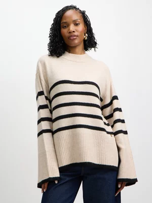 Exact Women's Natural & Black Striped Jersey