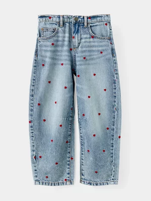 Cotton On Kids Girl Light Blue Barrel Leg Jeans