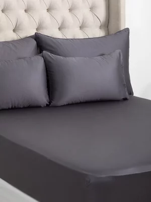 Grace Softest Gold Seal Certified Egyptian Cotton 200 Thread Count Fitted Sheet Charcoal