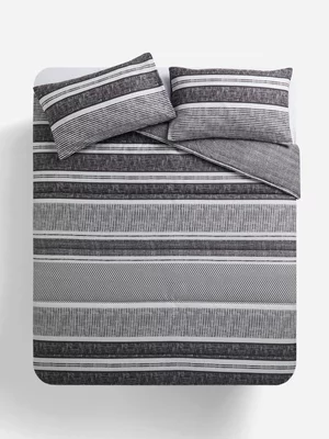 Jet Home Textured Stripe Comforter Set King