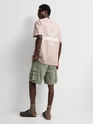 Markham Men's Oversized Fit Stone Graphic T-Shirt