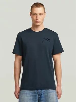 G-Star Men's Ventura Script  Blue T-Shirt