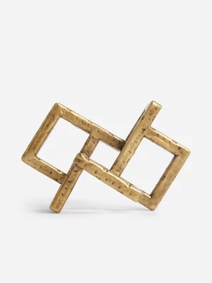 Jet Home Gold Metal Gold Ornament