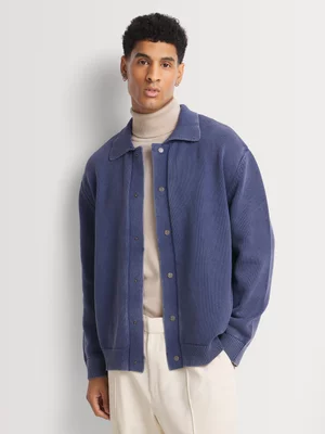Markham Men's Washed Blue Knitwear Cardigan