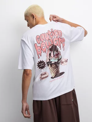 The FIX Men's White Ice Cream Graphic Top
