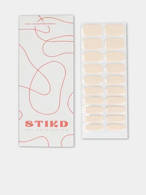 STIKD White Semi Cured Gel Nail Stickers French Kiss