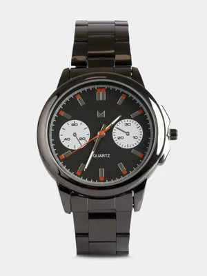 Markham Men's Panda Metal Bracelet Silver Watch