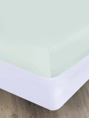 Volpes Egyptian Cotton 300tc Duck Egg Fitted Sheet