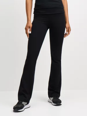 Women's APX Flare Foldover Black Leggings