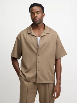 Exact Men's Textured Knit Shirt