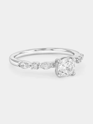 The Heritage Collection White Gold 1.04ct Lab Grown Diamond Round Solitaire Fancy Ring 