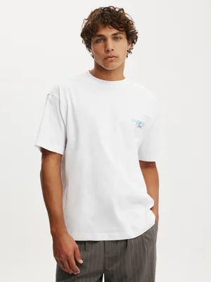 Men's Cotton On White Box Fit Print T-shirt