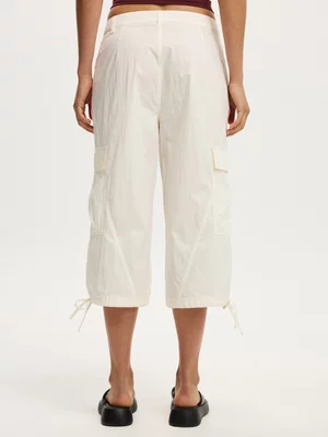 Women's Cotton On White Cropped Cargo Pants
