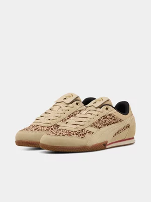 Puma Womens Bella Donna Animal Flair Toasted Almond Sneakers