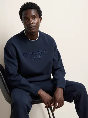 Fabiani Men's Navy Blue Co-Ord Sweatshirt