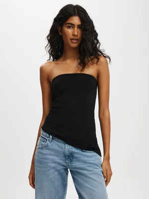 Women's Cotton On Black Asymmetric Ruched Bandeau