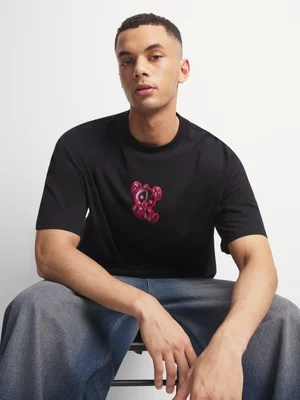 The FIX Men's Black 'Teddy Air' Graphic Top