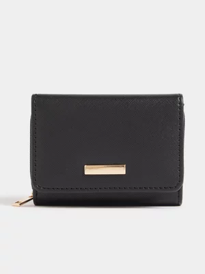 Exact Women's Black Foldover Wallet
