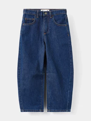 Cotton On Kids Blue Girl Unisex Barrel Leg Denim Jeans