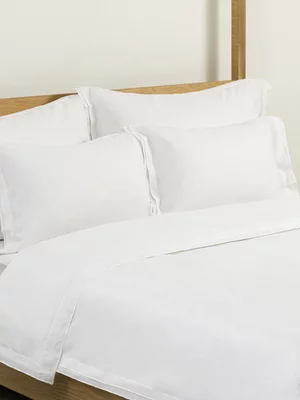 Granny Goose Cotton Linen Duvet Cover Set White