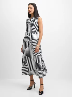 Jet Women’s Black Milk Satin Stripe Maxi Dress