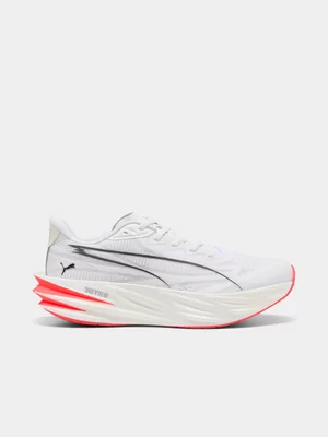 Puma Womens Deviate Nitro 4 White/Ultra Red Running Shoes 