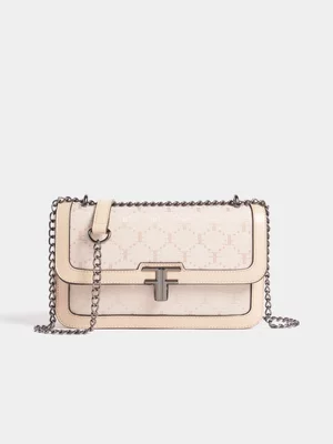 FF Tonal Jacquard Shoulder Bag