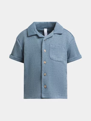 Exact Younger Boy's Blue Textured Shirt