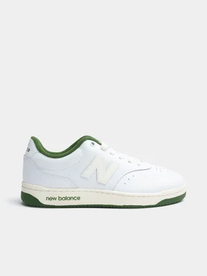Men's New Balance BB80 White/Green Sneaker