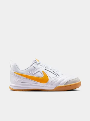 Nike Junior Gato  White/Gold/Yellow Sneaker