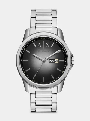 Armani Exchange Grey Dial Stainless Steel Bracelet Watch