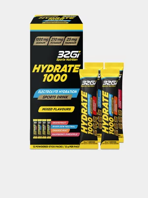 32Gi Hydrate 1000 Mixed Box of 12 Hydration Drink