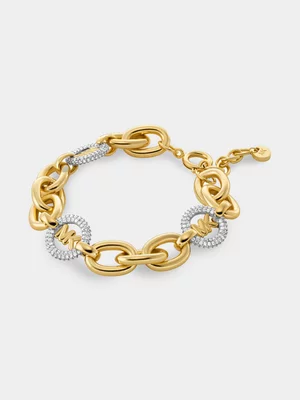 Michael Kors Kors MK Pavé Logo Chain Bracelet