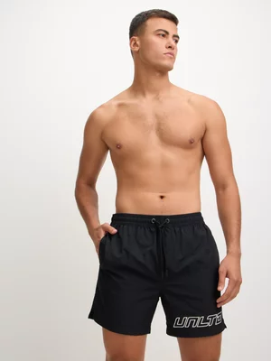 TS Mens Side Graphic Black Volley Shorts