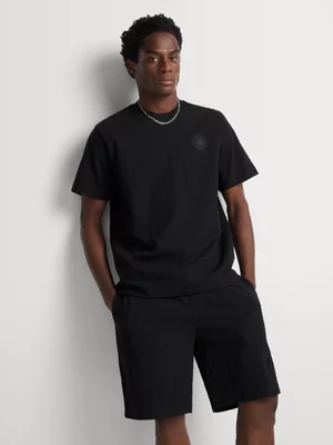 Fabiani Men's Black Jaquard Shorts