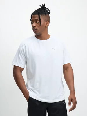 Puma Mens Evostripe White Tee