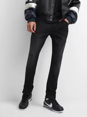 Redbat Men's Black Slim Straight Leg Jeans
