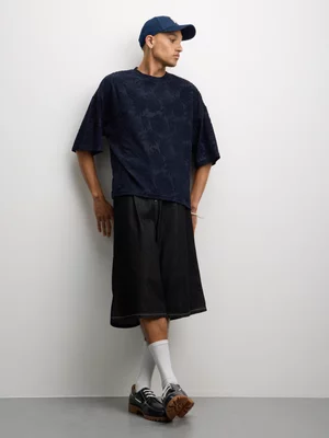 The FIX Men's Navy Towelling Top