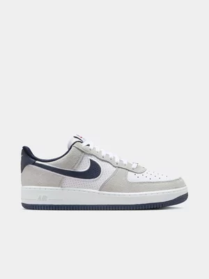 Nike Men's Air Force 1 '07 LV8 White/Navy Sneaker