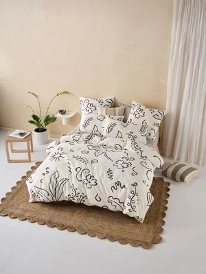 Linen House Kenzi Duvet Cover Set Vanilla