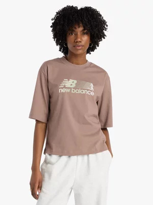 New Balance Womens Gradient Runner Mauve Tee