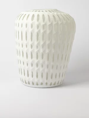 Artisanal Honeycomb Glass Vase 33.5 x 27.5cm