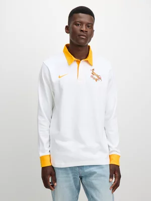 Nike Mens Springboks Heritage Long Sleeve White/Yellow Jersey